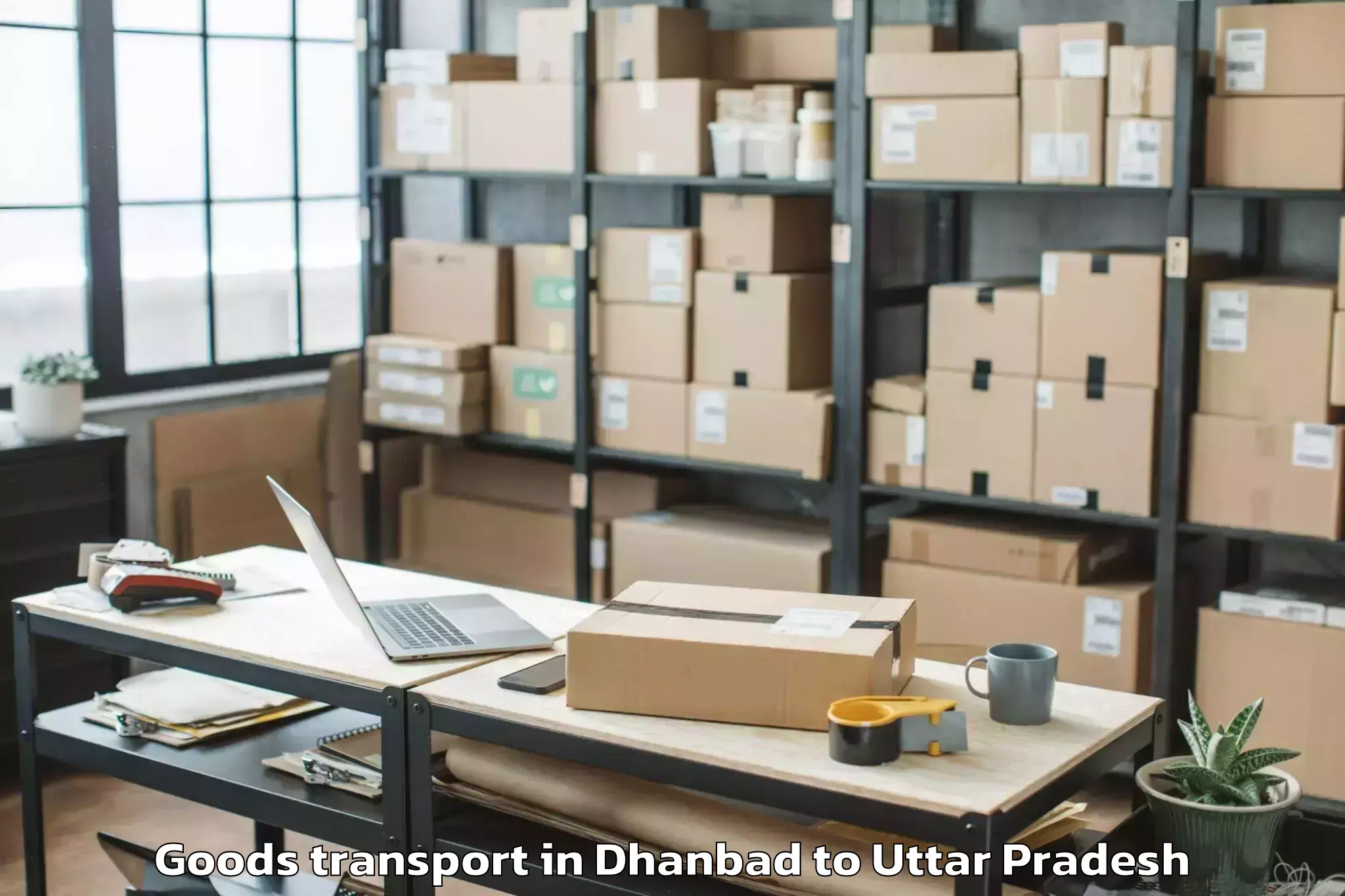 Easy Dhanbad to Tahrauli Goods Transport Booking